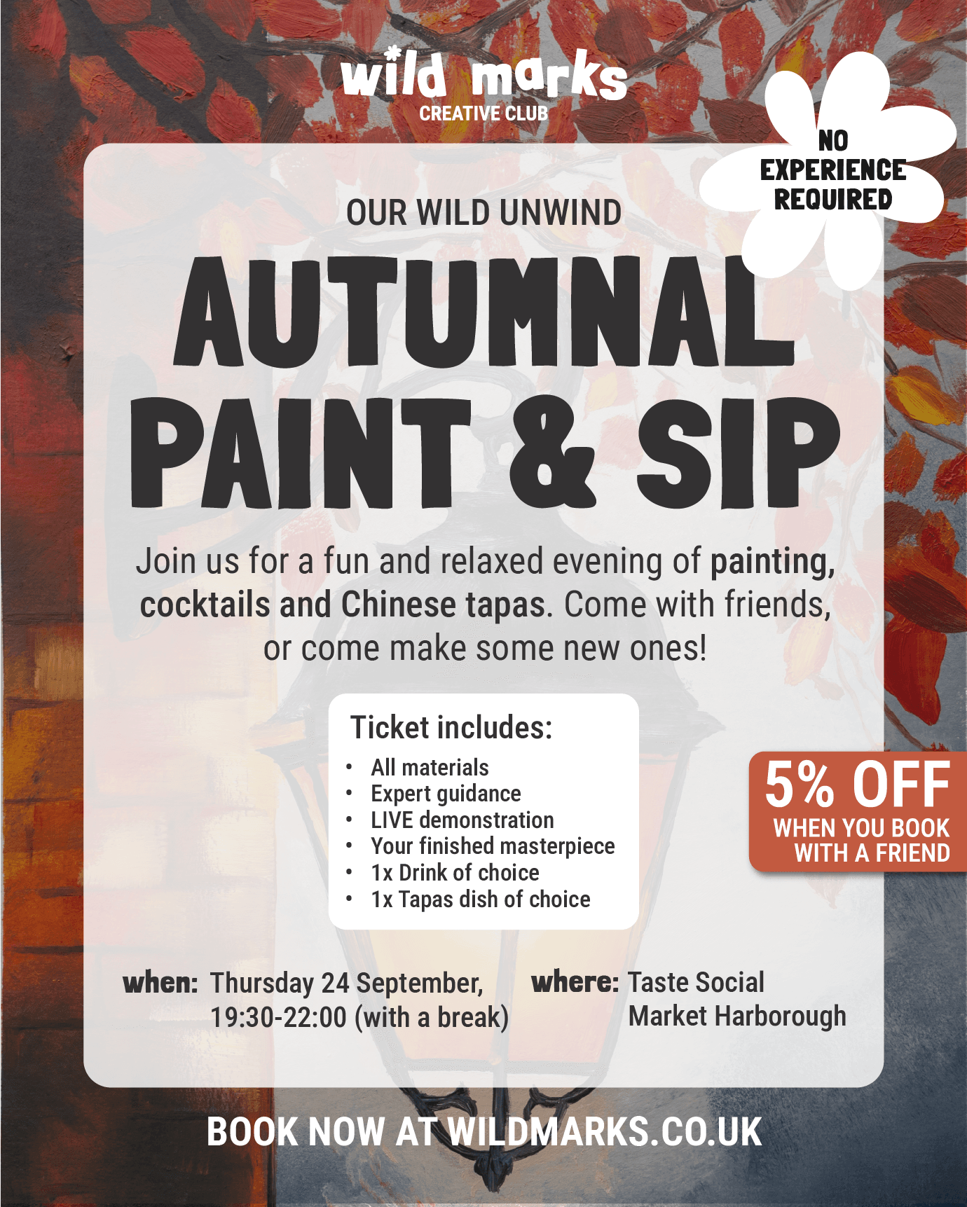 Autumnal Paint & Sip with Maya